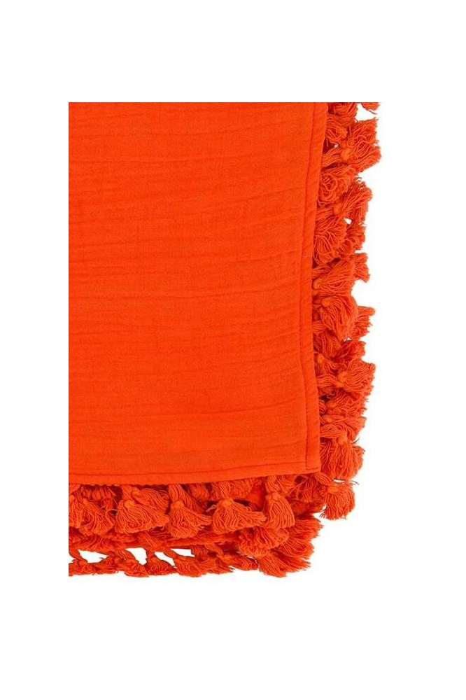 SJAAL IN CRINCLE KATOEN MET KWASTJES 0307 039 3000 ROOD